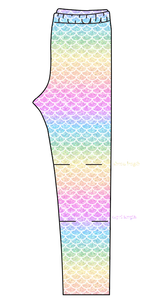 Pastel Scales Basic Leggings