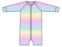 Load image into Gallery viewer, Pastel Scales Swim One Piece Rashguard Suit