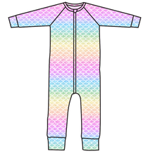 Load image into Gallery viewer, Pastel Scales Swim One Piece Rashguard Suit