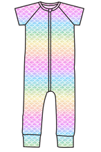 Load image into Gallery viewer, Pastel Scales Swim One Piece Rashguard Suit