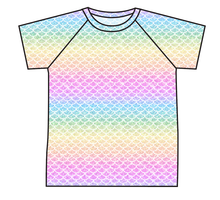 Load image into Gallery viewer, Pastel Scales Swim Rash Guard Top