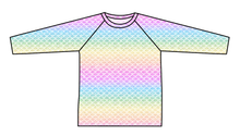 Load image into Gallery viewer, Pastel Scales Swim Ladies&#39; Rash Guard Top