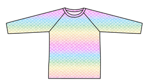 Pastel Scales Swim Rash Guard Top