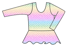 Load image into Gallery viewer, Pastel Scales Swim Peplum Swim Top