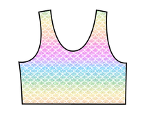 Load image into Gallery viewer, Pastel Scales Swim Basic Swim Top