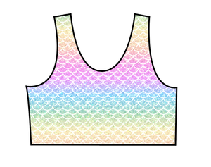 Pastel Scales Swim Basic Swim Top