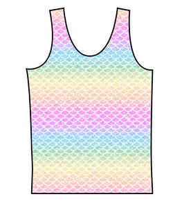 Pastel Scales Swim Basic Swim Top