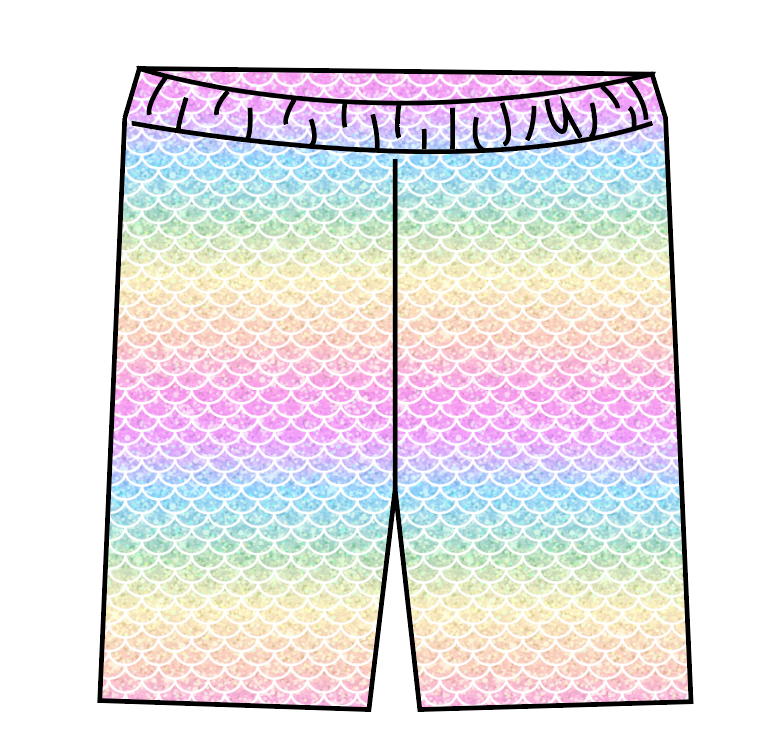 Pastel Scales Swim Swim Shorts