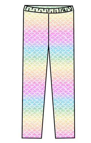 Pastel Scales Swim Swim Leggings