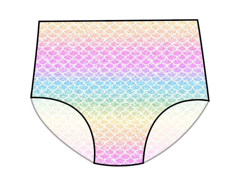 Pastel Scales Swim Ladies' High Waisted Bikini Bottoms