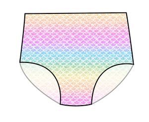 Pastel Scales Swim High Waisted Swim Bottoms