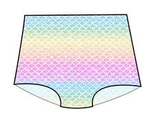 Load image into Gallery viewer, Pastel Scales Swim Ladies&#39; High Waisted Bikini Bottoms