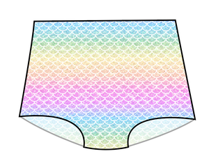 Pastel Scales Swim Ladies' High Waisted Bikini Bottoms