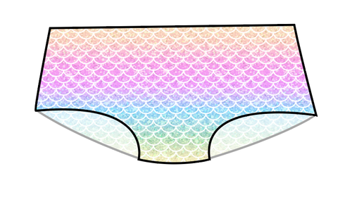 Pastel Scales Swim Basic Swim Bottoms