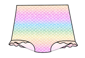 Pastel Scales Swim High Waisted Swim Bottoms