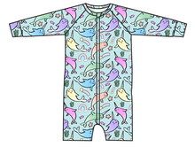 Load image into Gallery viewer, Pastel Narwhals Swim One Piece Rashguard Suit