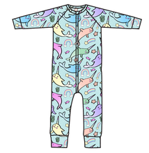 Load image into Gallery viewer, Pastel Narwhals Swim One Piece Rashguard Suit