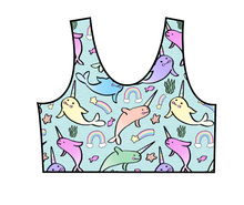 Load image into Gallery viewer, Pastel Narwhals Swim Basic Swim Top