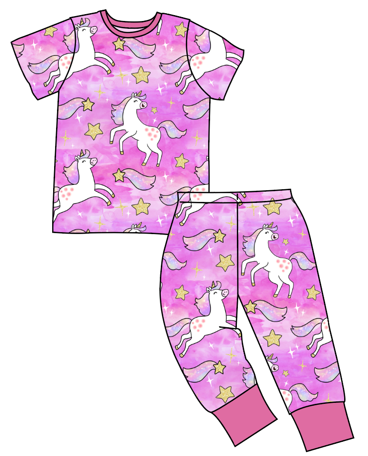 Pink Unicorn Club Basic Loungewear Set