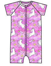 Load image into Gallery viewer, Pink Unicorn Club Swim One Piece Rashguard Suit