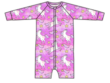 Load image into Gallery viewer, Pink Unicorn Club Swim One Piece Rashguard Suit