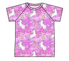 Load image into Gallery viewer, Pink Unicorn Club Swim Rash Guard Top