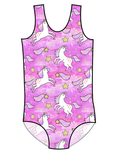 Pink Unicorn Club Swim Basic One Piece Swim Suit