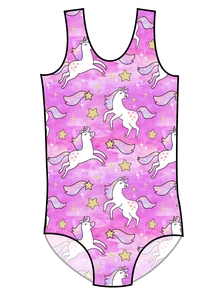 Pink Unicorn Club Swim Basic One Piece Swim Suit