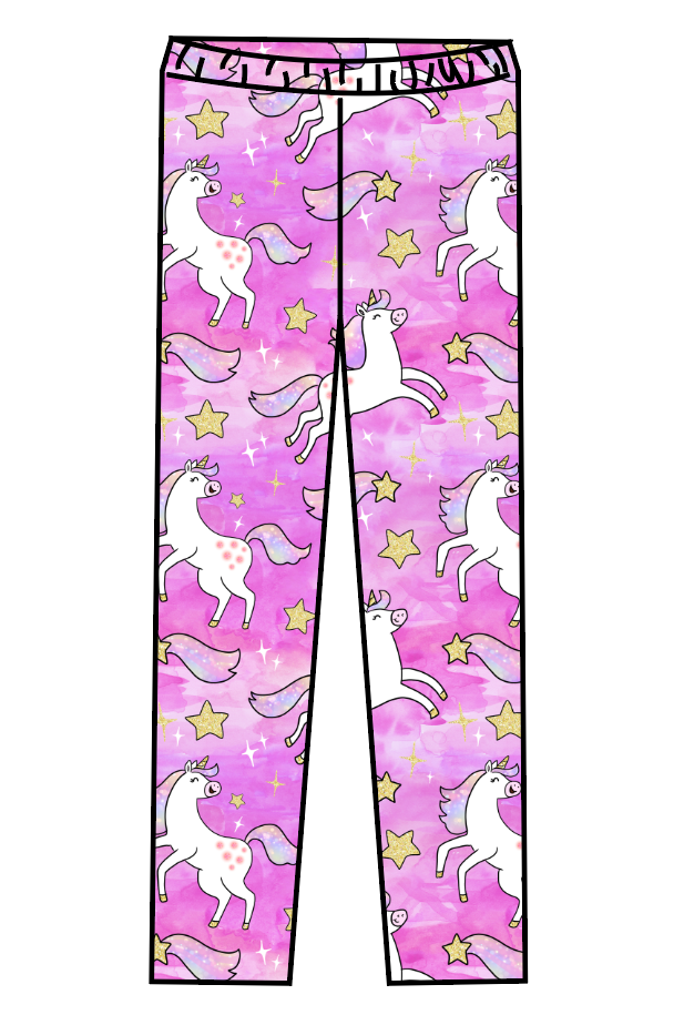 Pink Unicorn Club Swim Swim Leggings