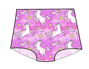 Pink Unicorn Club Swim Ladies' High Waisted Bikini Bottoms