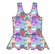 Load image into Gallery viewer, Mermazing Adventures Swim Peplum Swim Top