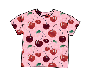 Cheerful Cherries Oversized Tee