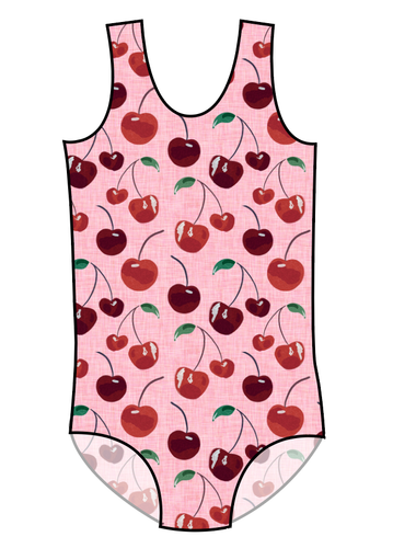 Cheerful Cherries Swim Basic One Piece Swim Suit