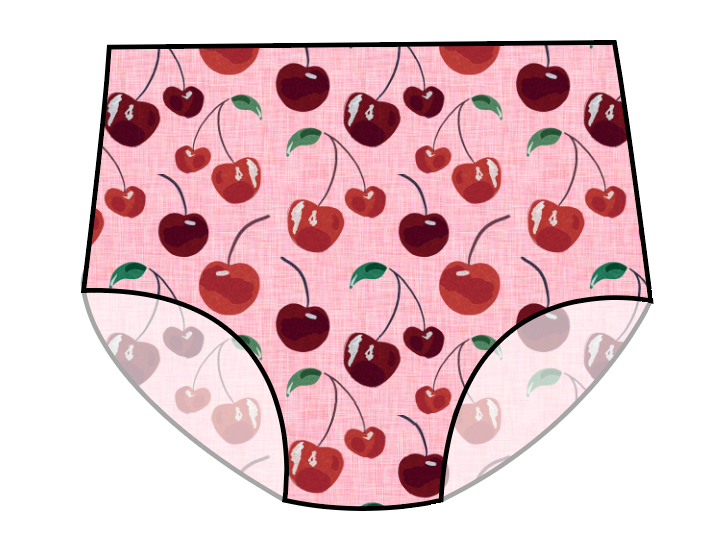 Cheerful Cherries Swim Ladies' High Waisted Bikini Bottoms