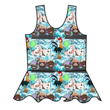 Load image into Gallery viewer, Boat Snacks Swim Peplum Swim Top