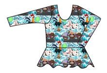 Load image into Gallery viewer, Boat Snacks Swim Peplum Swim Top