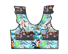 Load image into Gallery viewer, Boat Snacks Swim Ruffle Neck Swim Top