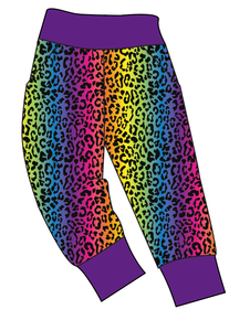 Neon Leopard Basic Joggers And Jogger Shorts