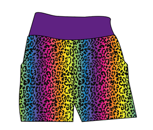 Neon Leopard Basic Joggers And Jogger Shorts