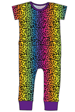 Load image into Gallery viewer, Neon Leopard Bennett Pants and Shorts Length T-Shirt Romper