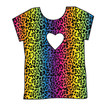 Load image into Gallery viewer, Neon Leopard Cambria Heart Back Tee