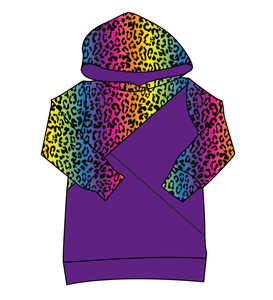 Neon Leopard Classic Hoodie (or Crewneck)