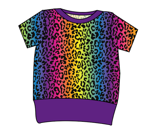 Neon Leopard Grow With Me Tee