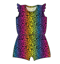 Load image into Gallery viewer, Neon Leopard Ivy Summer Romper