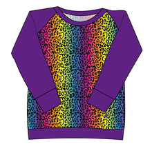 Load image into Gallery viewer, Neon Leopard Ladies&#39; Classic Crewneck