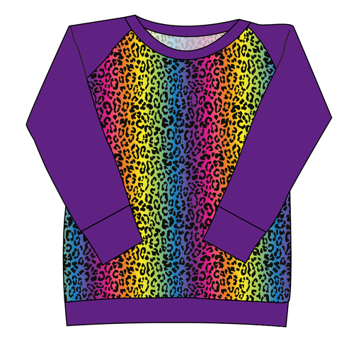 Neon Leopard Ladies' Classic Crewneck