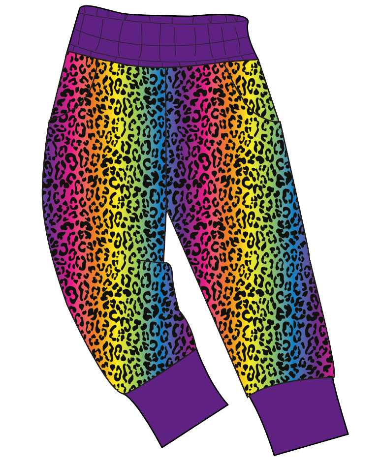 Neon Leopard Mens' Joggers and Jogger Shorts