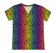 Load image into Gallery viewer, Neon Leopard Ladies&#39; Slouchy V-Neck Tee