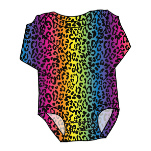 Neon Leopard Lap Neck Bodysuit