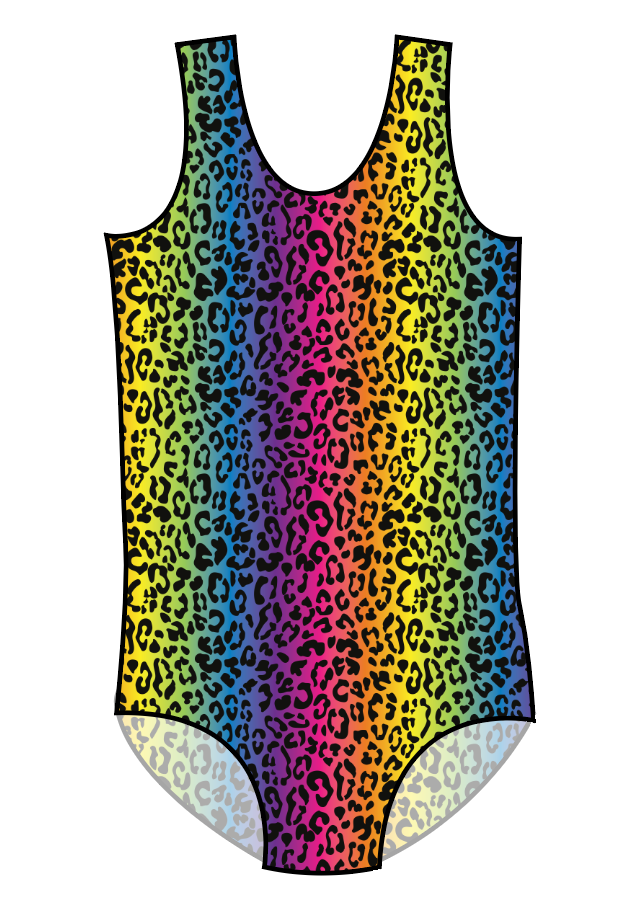 Neon Leopard Swim Basic One Piece Swim Suit